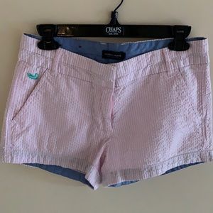 Pink seersucker shorts